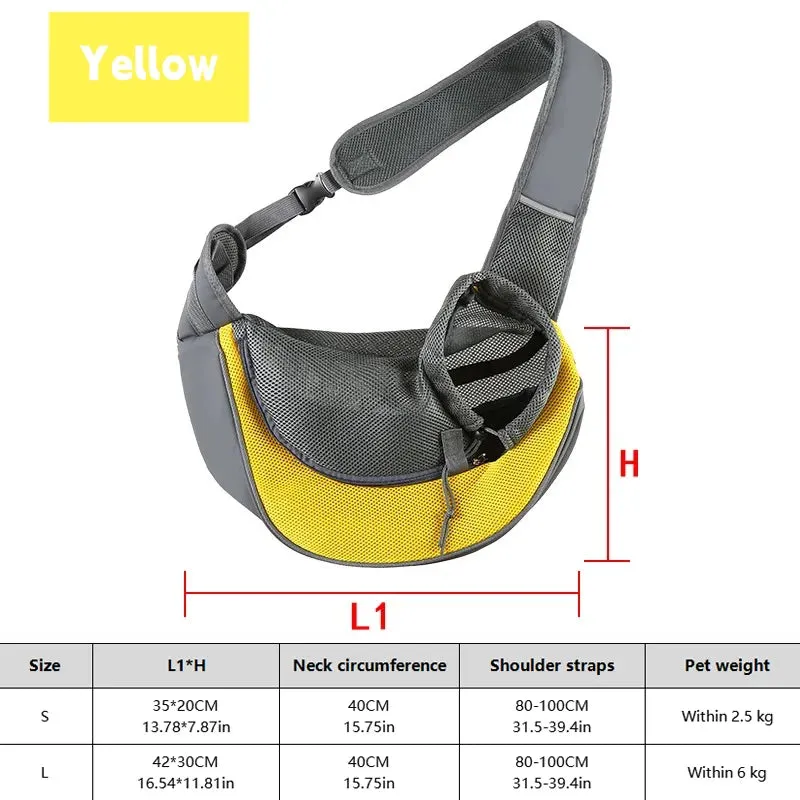 Breathable Dog Sling Carrier for Hiking & Travel