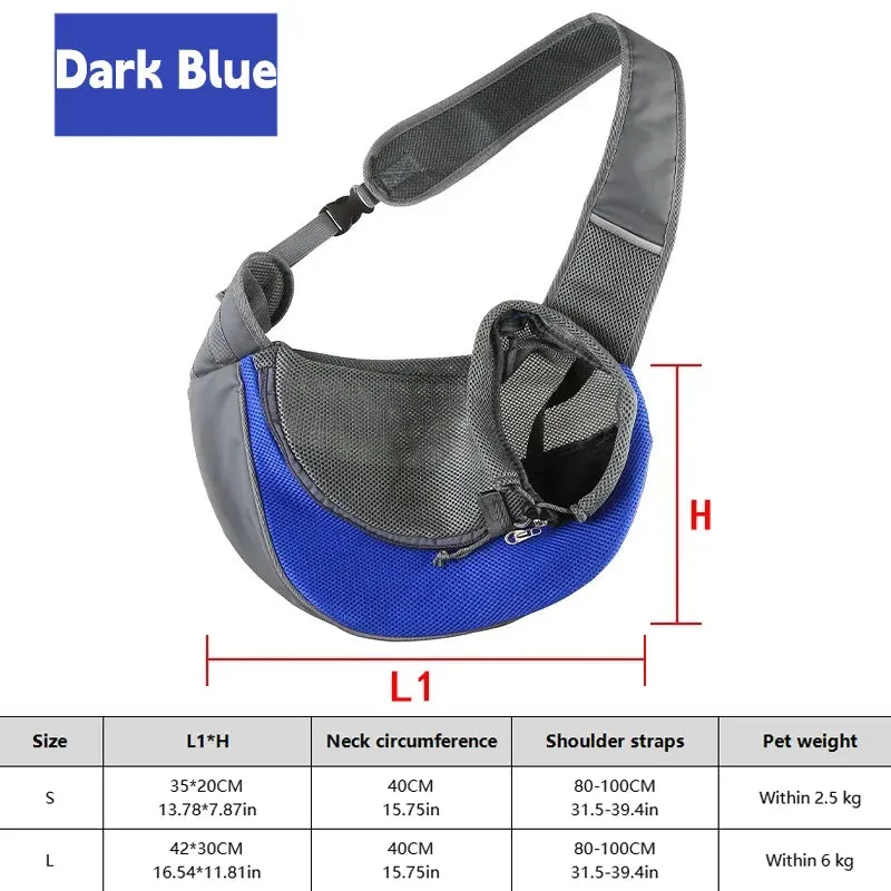 Breathable Dog Sling Carrier for Hiking & Travel