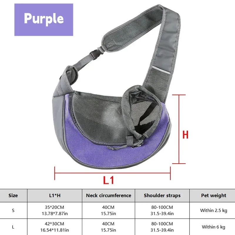 Breathable Dog Sling Carrier for Hiking & Travel