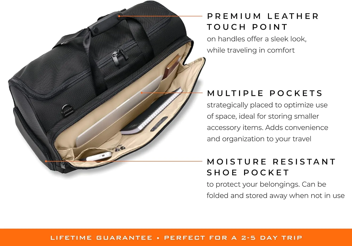 Briggs & Riley Travel Duffel Bag - Weekender & Overnight Luggage for Women & Men, Softside Bag