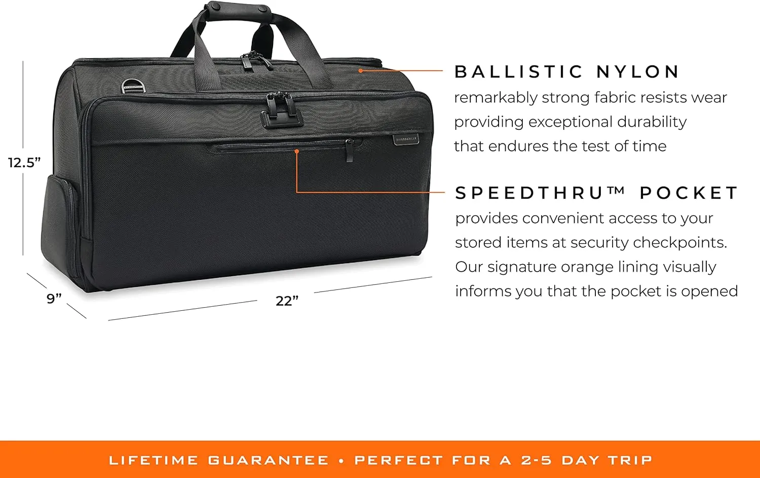 Briggs & Riley Travel Duffel Bag - Weekender & Overnight Luggage for Women & Men, Softside Bag