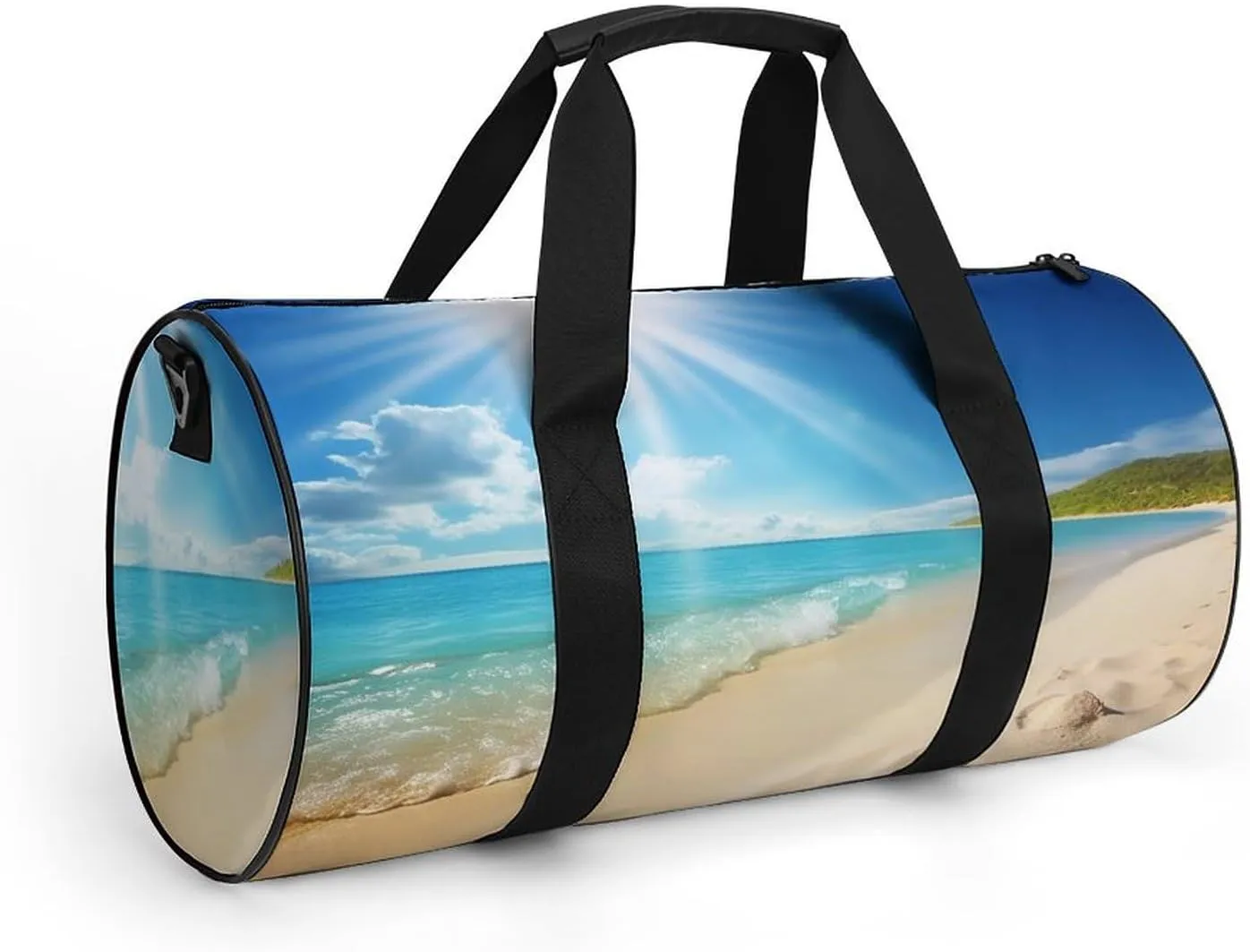 Bright Sunshine Summer Beach Gym Bag Small Travel Duffle Bag with Compartment Carry On Weekender Bag for Women Men