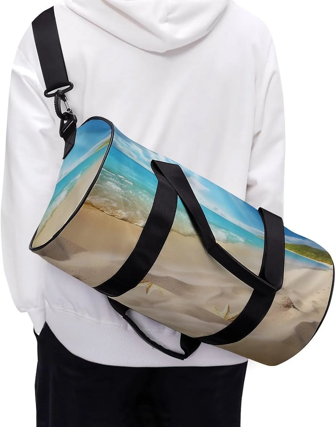 Bright Sunshine Summer Beach Gym Bag Small Travel Duffle Bag with Compartment Carry On Weekender Bag for Women Men