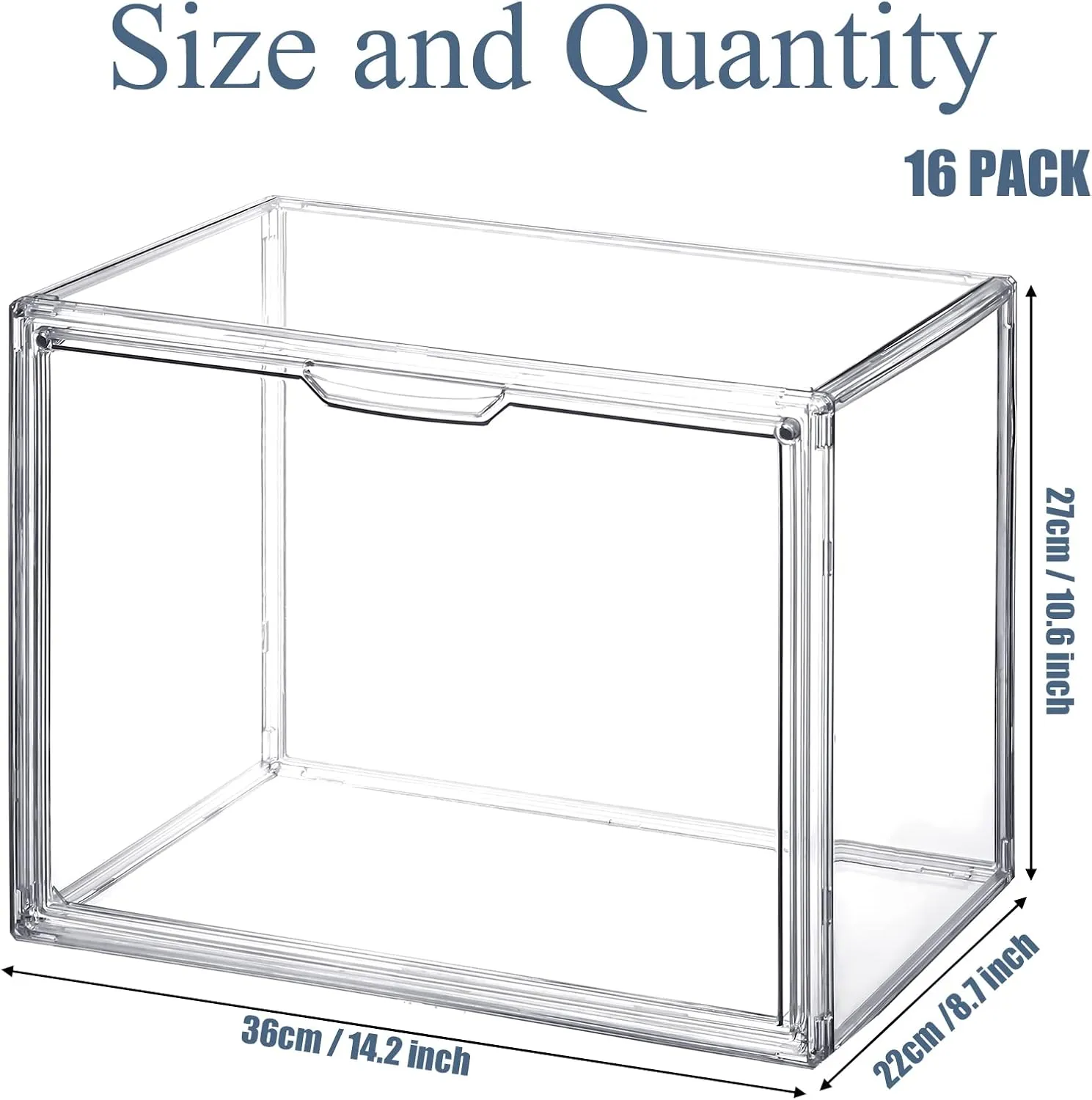 Bucherry 6 Pack Purse Storage Organizer for Closet,Clear Acrylic Display Case for Handbag Organizer with Magnetic Door for Collectibles Hats Shoes Wallet Book