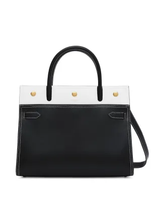 Burberry - Title tote bag - women - Cotton/Calf Leather/Polyester - One Size - Black