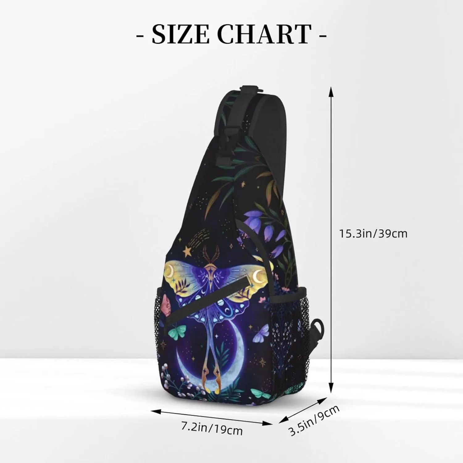 Butterflies Sling Bag Crossbody Sling Backpack for Women Men Travel Hiking Daypack Chest Shoulder Bag