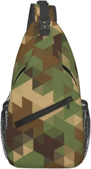 Camouflage Crossbody Sling Backpack Sling Bag Adjustable Chest Shoulder Daypack For Women Men