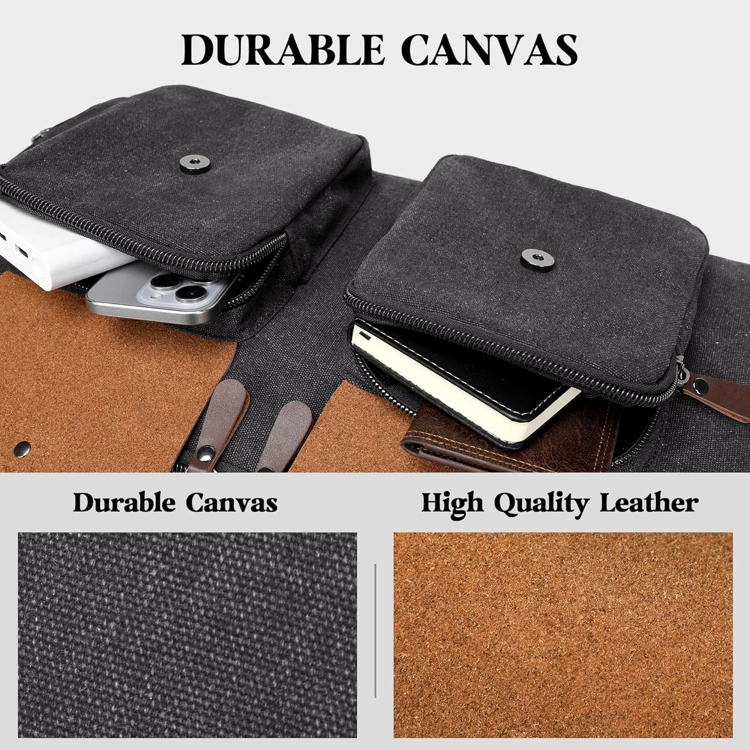 Canvas Garment Bags for Travel, Convertible Carry On Garment Duffel Bag for Men Women, 2 in 1 Suit Bag Hanging Suitcase Business Travel Bag with Shoe Compartment (Grey, L)