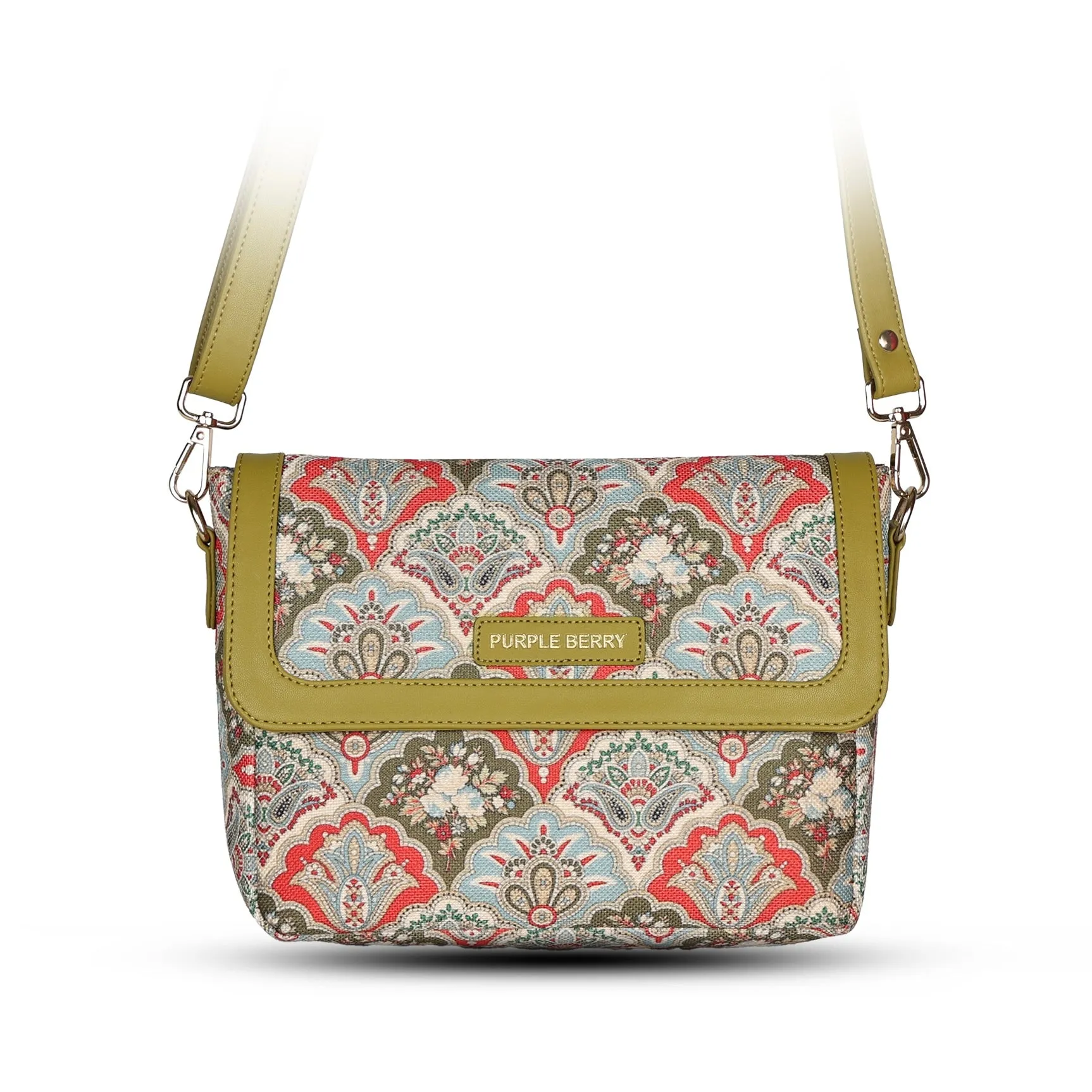 Canvas Sling Bag | Crossbody Bag - Light Green
