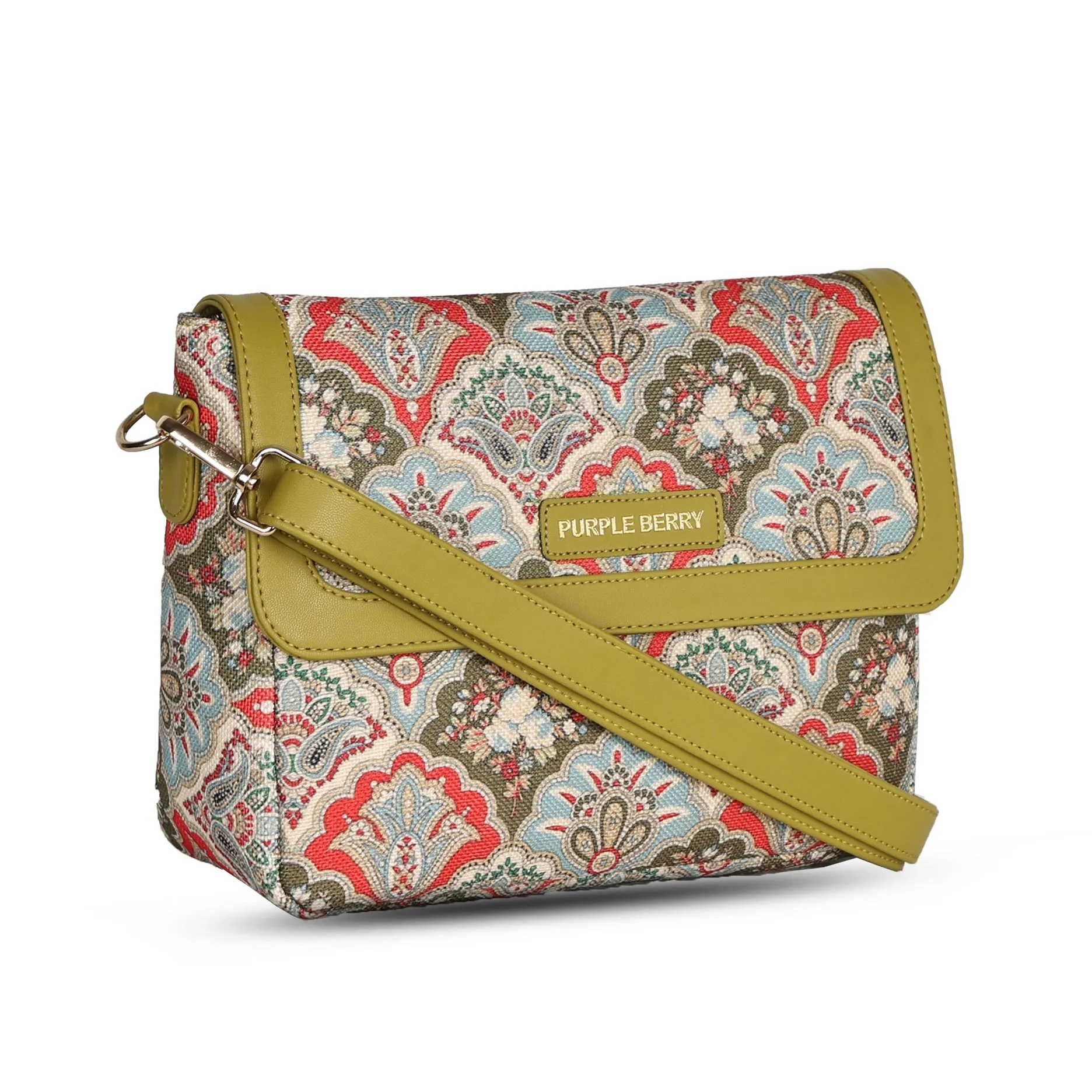 Canvas Sling Bag | Crossbody Bag - Light Green