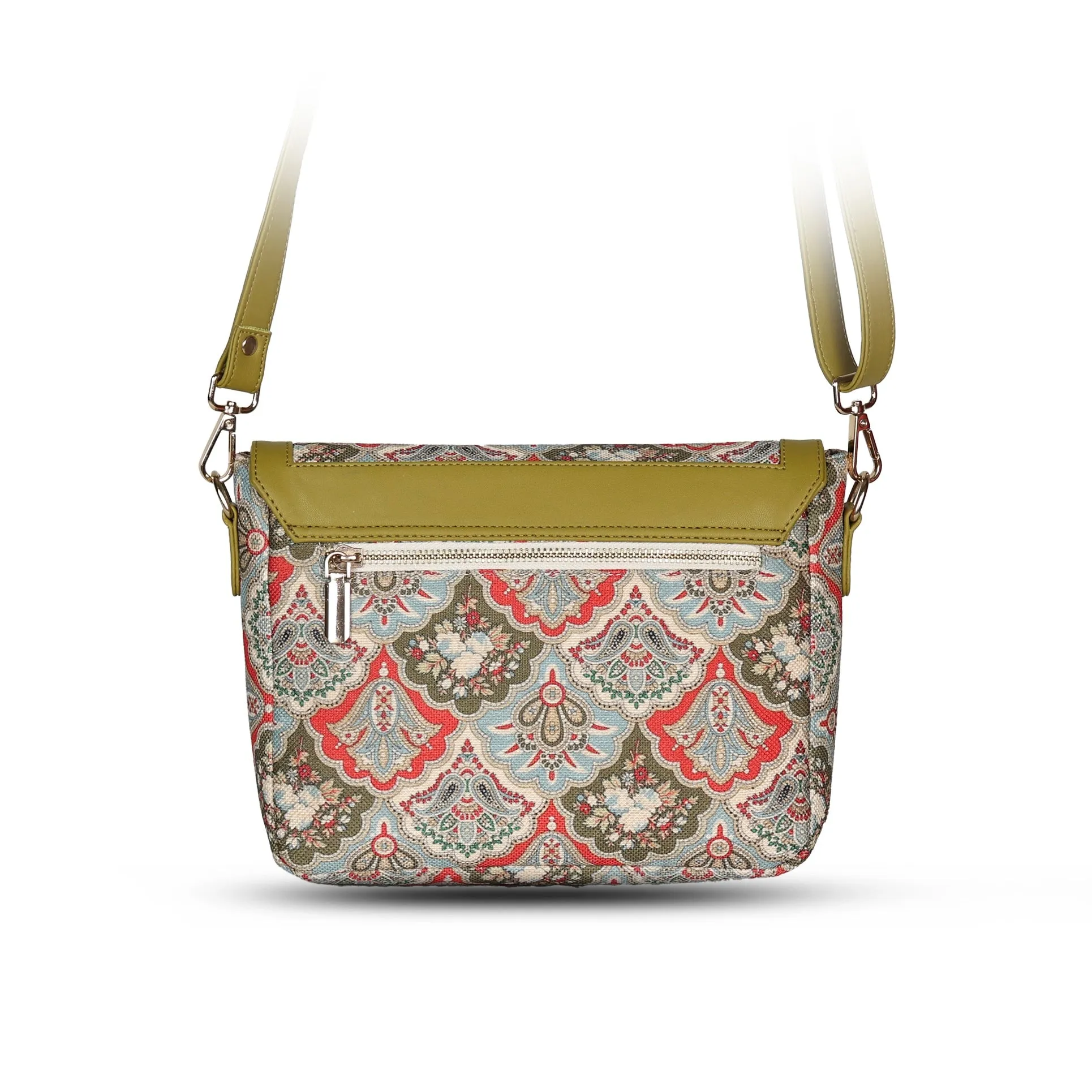 Canvas Sling Bag | Crossbody Bag - Light Green