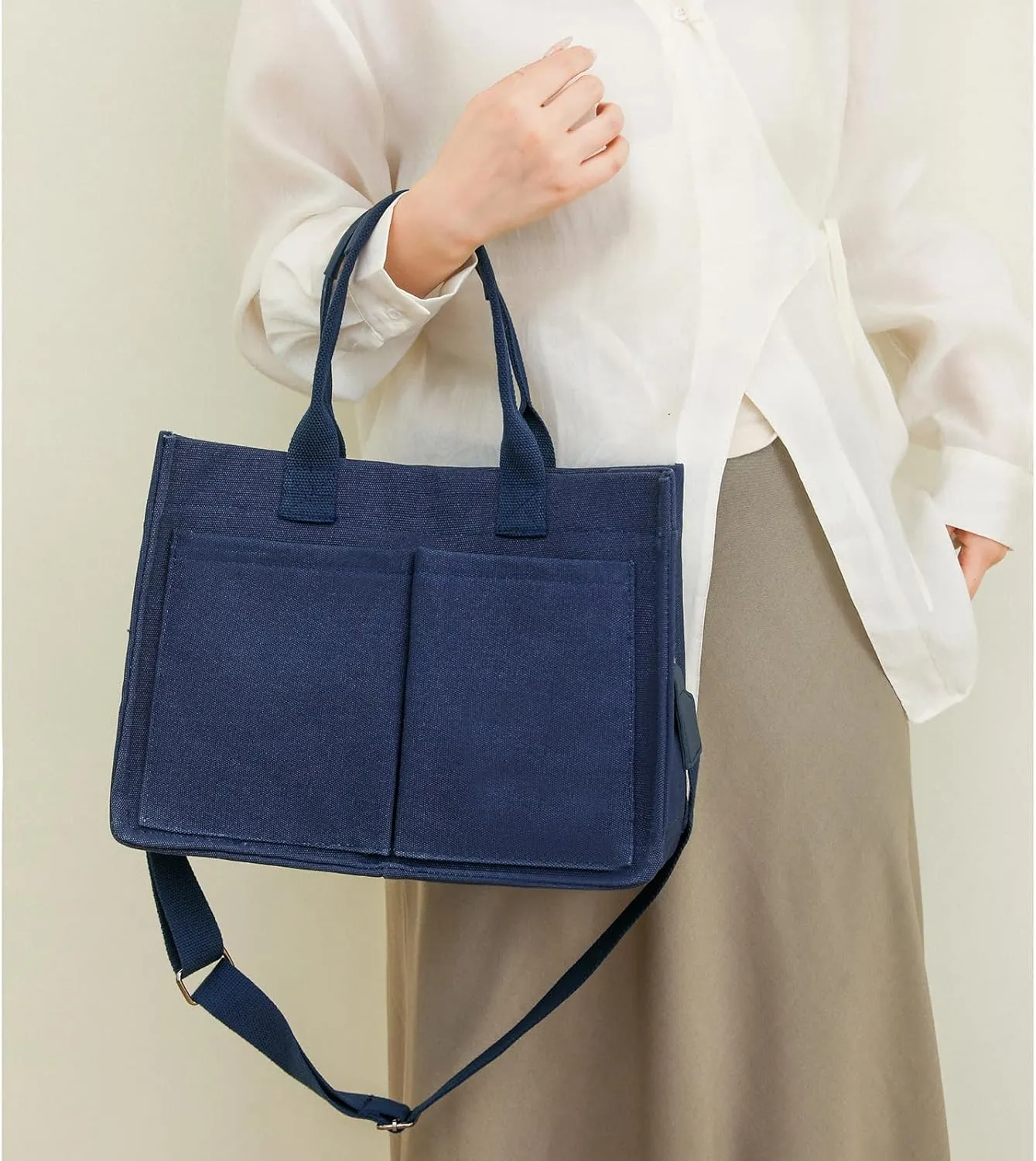Canvas Tote for Women - Beach & Travel, Laptop Shoulder Bag - Cute Teacher Purse