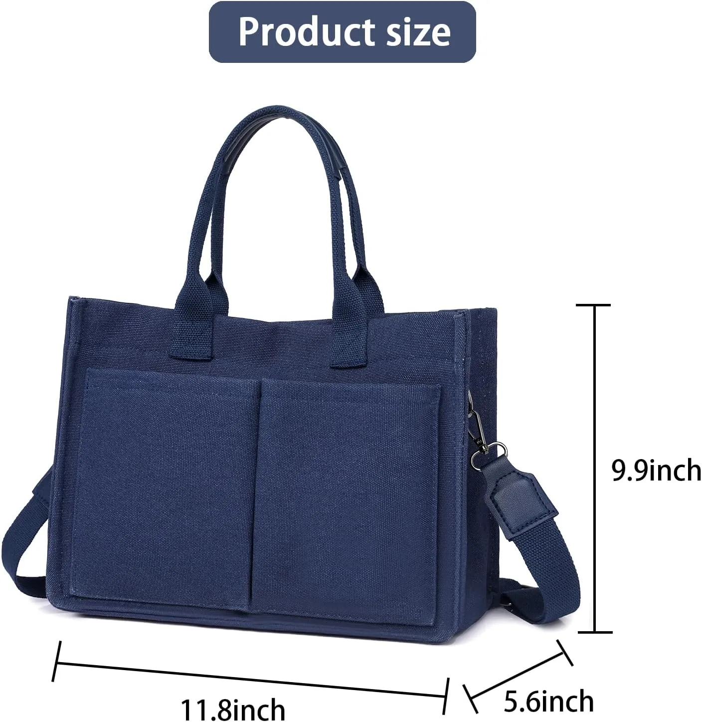 Canvas Tote for Women - Beach & Travel, Laptop Shoulder Bag - Cute Teacher Purse