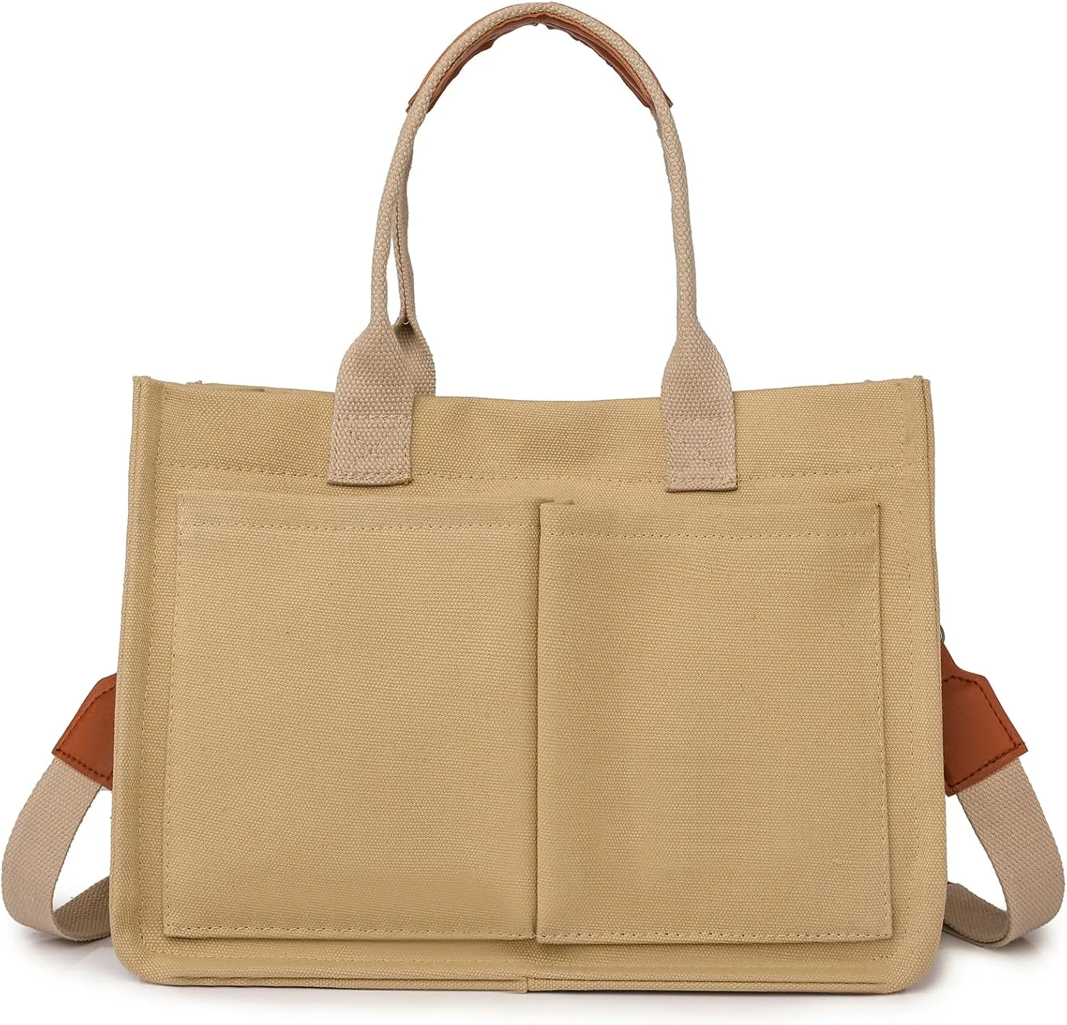 Canvas Tote for Women - Beach & Travel, Laptop Shoulder Bag - Cute Teacher Purse