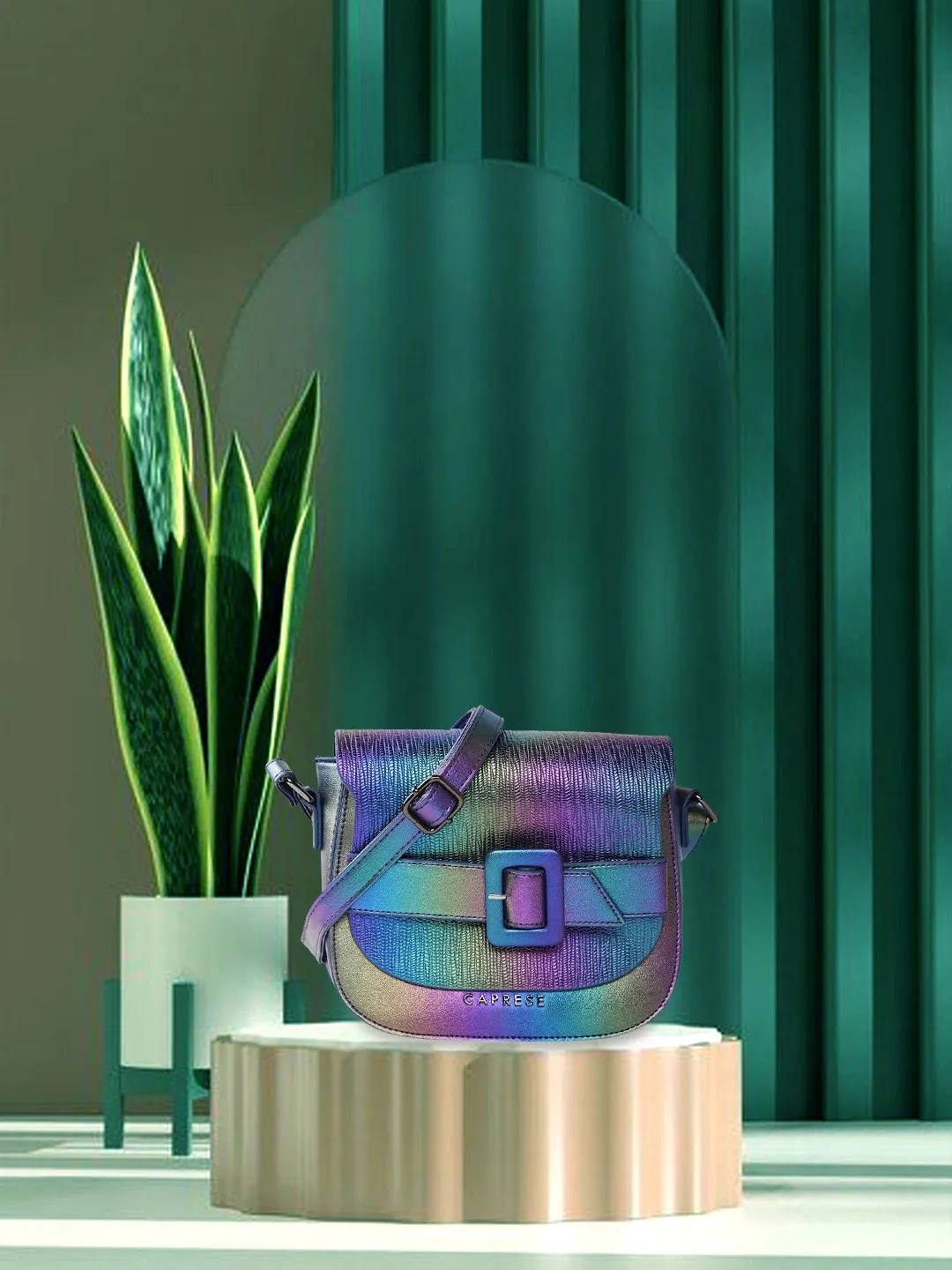 Caprese Theia Small Green Sling Bag
