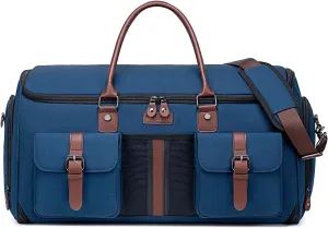 Carry on Garment Bag for Travel, Convertible Garment Duffle Bags for Men Women with Shoe Compartment - 2 in 1 Hanging Suitcase Suit Travel Bags