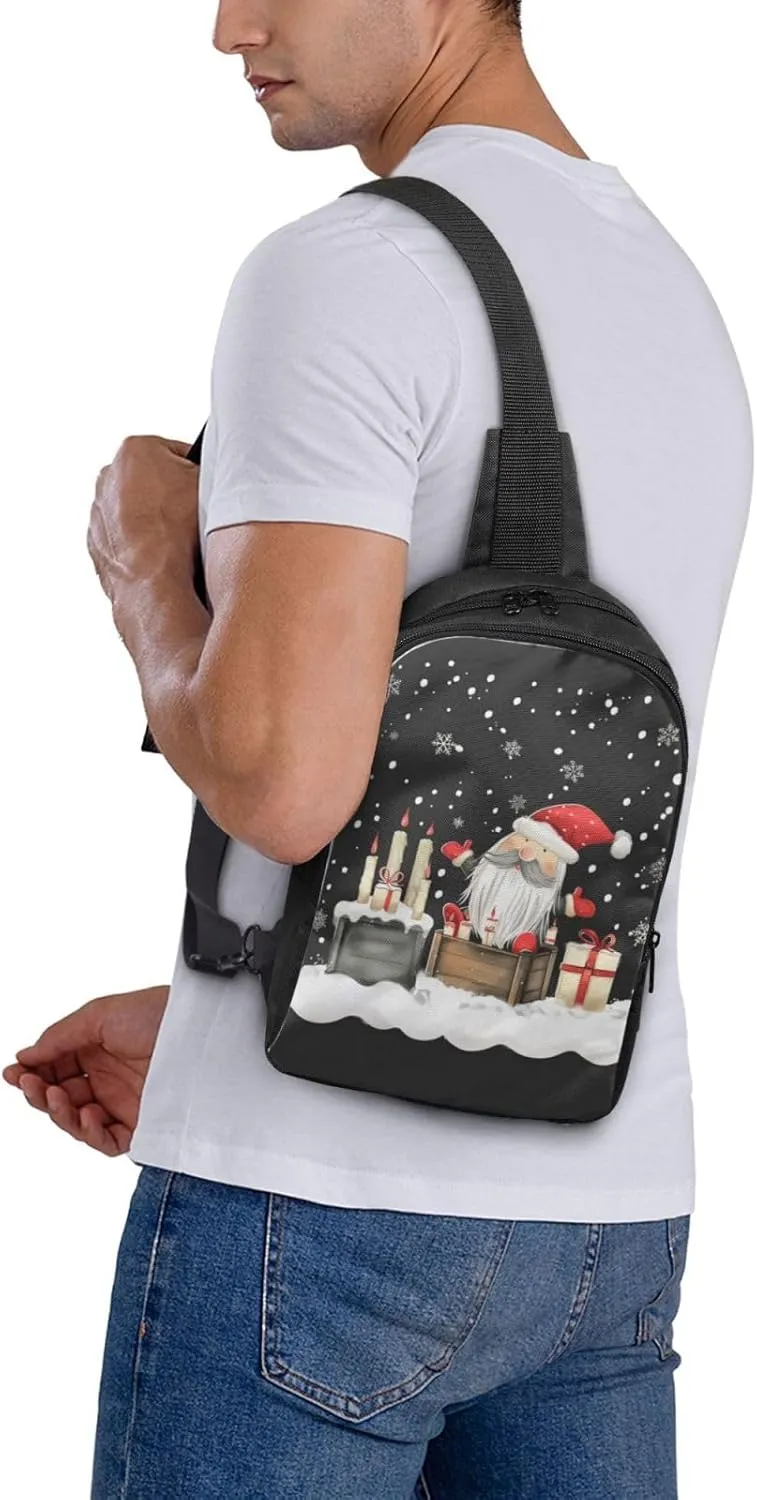 Cartoon Puppy Dog Crossbody Backpack Dachshund Sling Bag Lightweight Chest Bag Daypack Shoulder Bag For Men Women