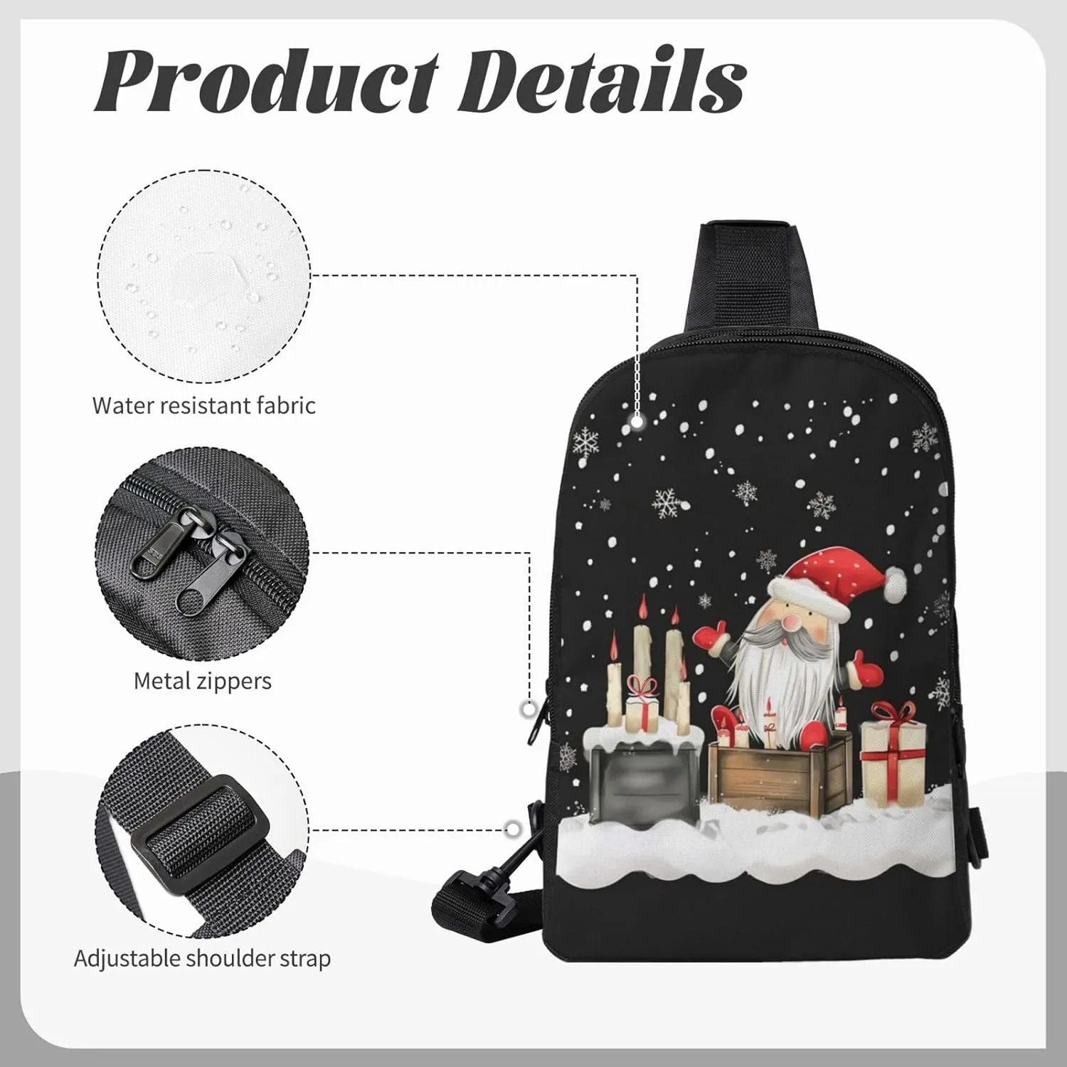 Cartoon Puppy Dog Crossbody Backpack Dachshund Sling Bag Lightweight Chest Bag Daypack Shoulder Bag For Men Women