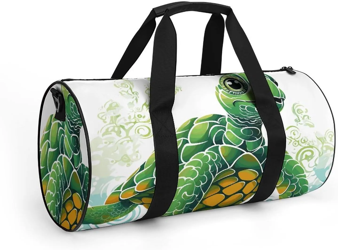 Cartoon Turtle Pattern Gym Bag Small Travel Duffle Bag with Compartment Carry On Weekender Bag for Women Men