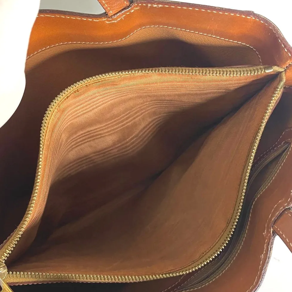 Celine Triomphe Macadam Monogram Logo GHW Structured Shoulder Shopper Vintage Tote Bag