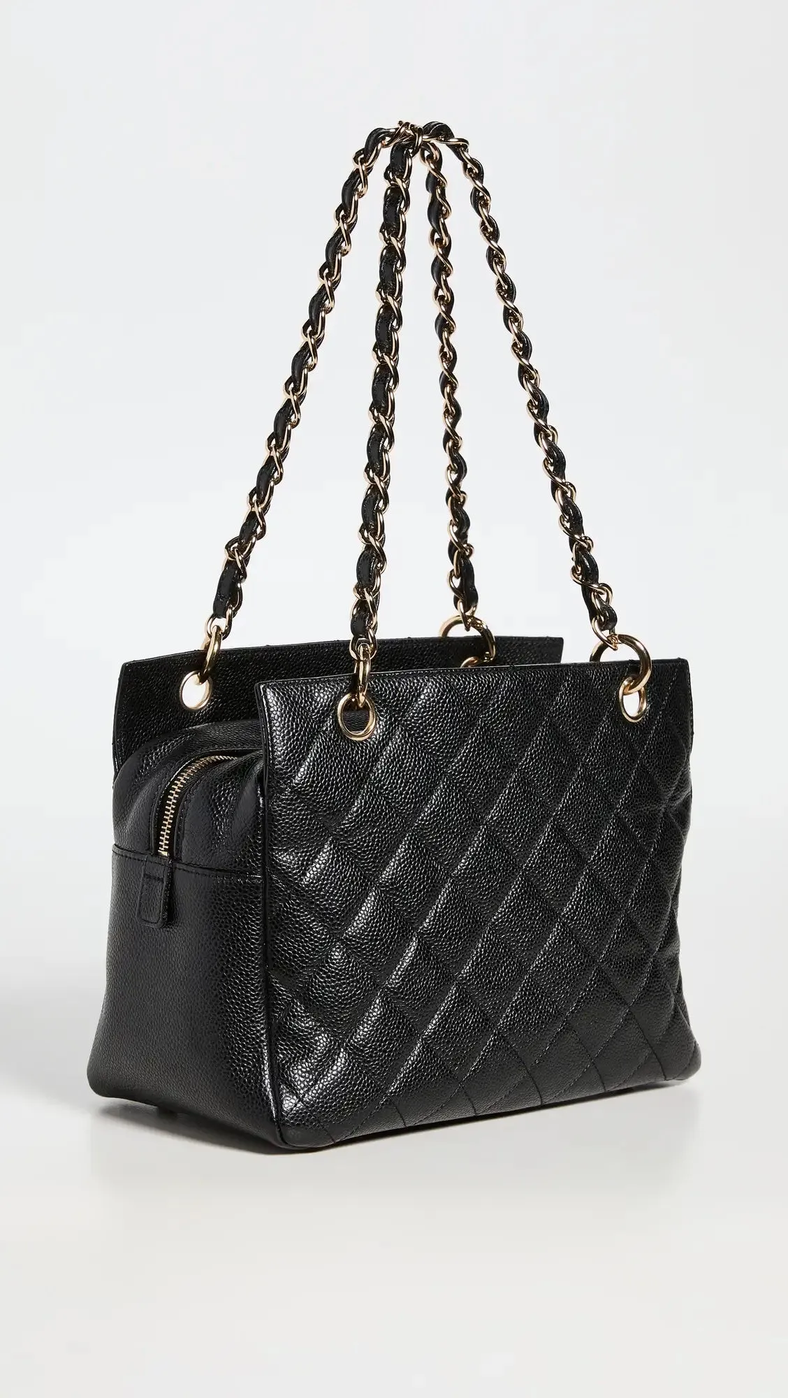 CHANEL QUILTED CAVIAR PETIT TIMELESS TOTE BAG
