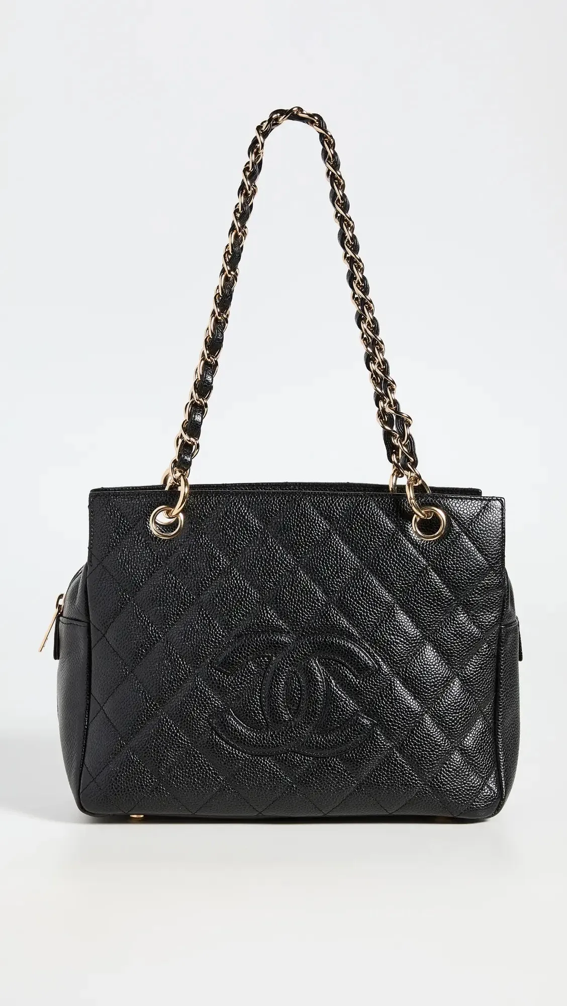 CHANEL QUILTED CAVIAR PETIT TIMELESS TOTE BAG