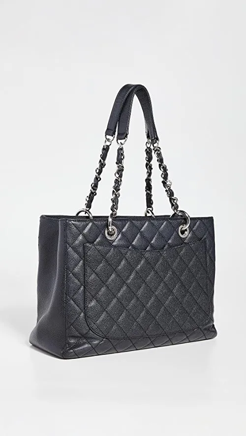 CHANEL QUILTED LAMBSKIN CAVIAR SHOPPING TOTE BAG