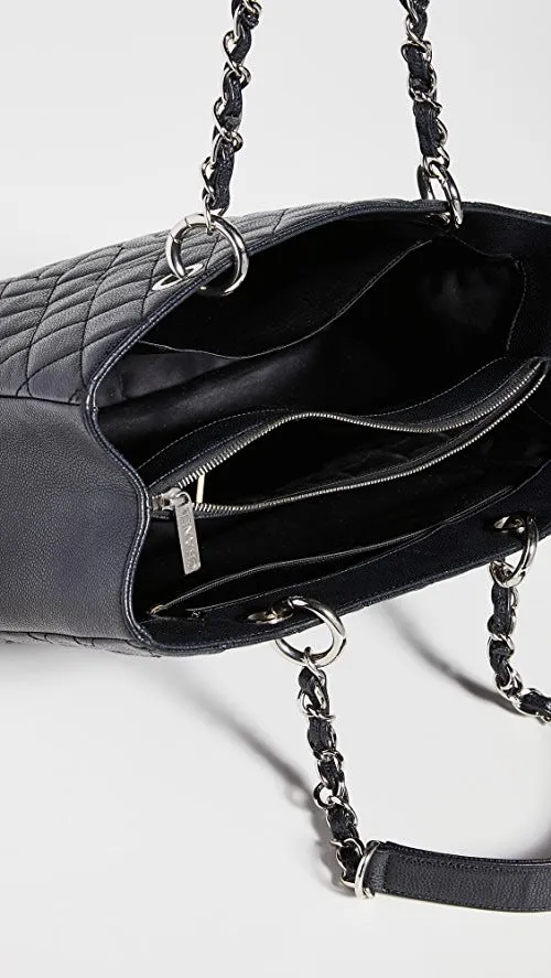 CHANEL QUILTED LAMBSKIN CAVIAR SHOPPING TOTE BAG