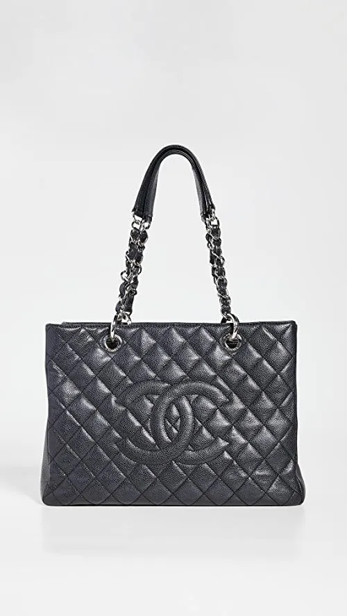 CHANEL QUILTED LAMBSKIN CAVIAR SHOPPING TOTE BAG