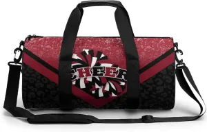 Cheer Duffle Bag for Cheerleaders, Cheerleading Gym Bag for Women, Travel Bag Duffel Bag, Carry on Weekender Bag (Winered&Black)