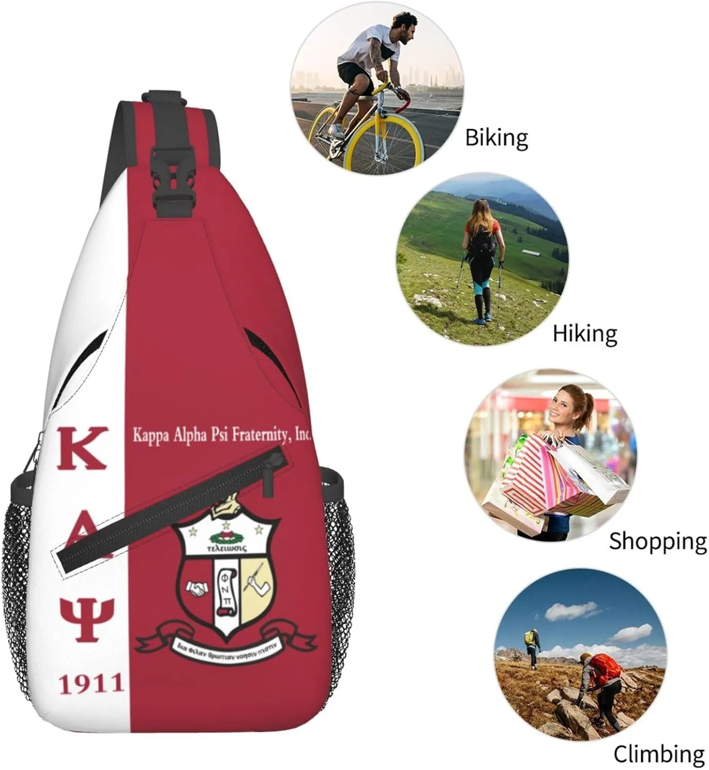 Chest Bag Fashion Casual Sports Daypack Travel Hiking Sling Bag for Women Men