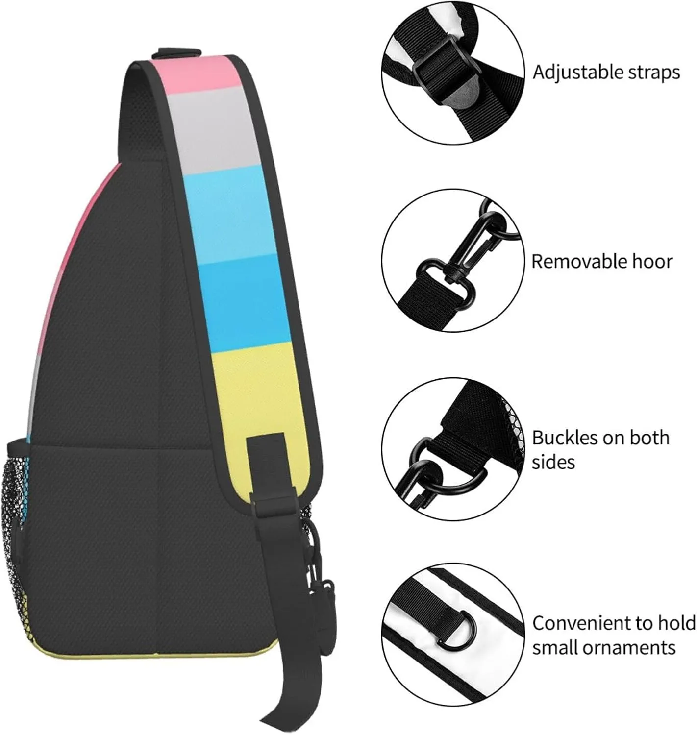 Chest Sling Bag Crossbody Shoulder Backpack Bag Gym Cycling Travel Hiking Daypack Cross Bag
