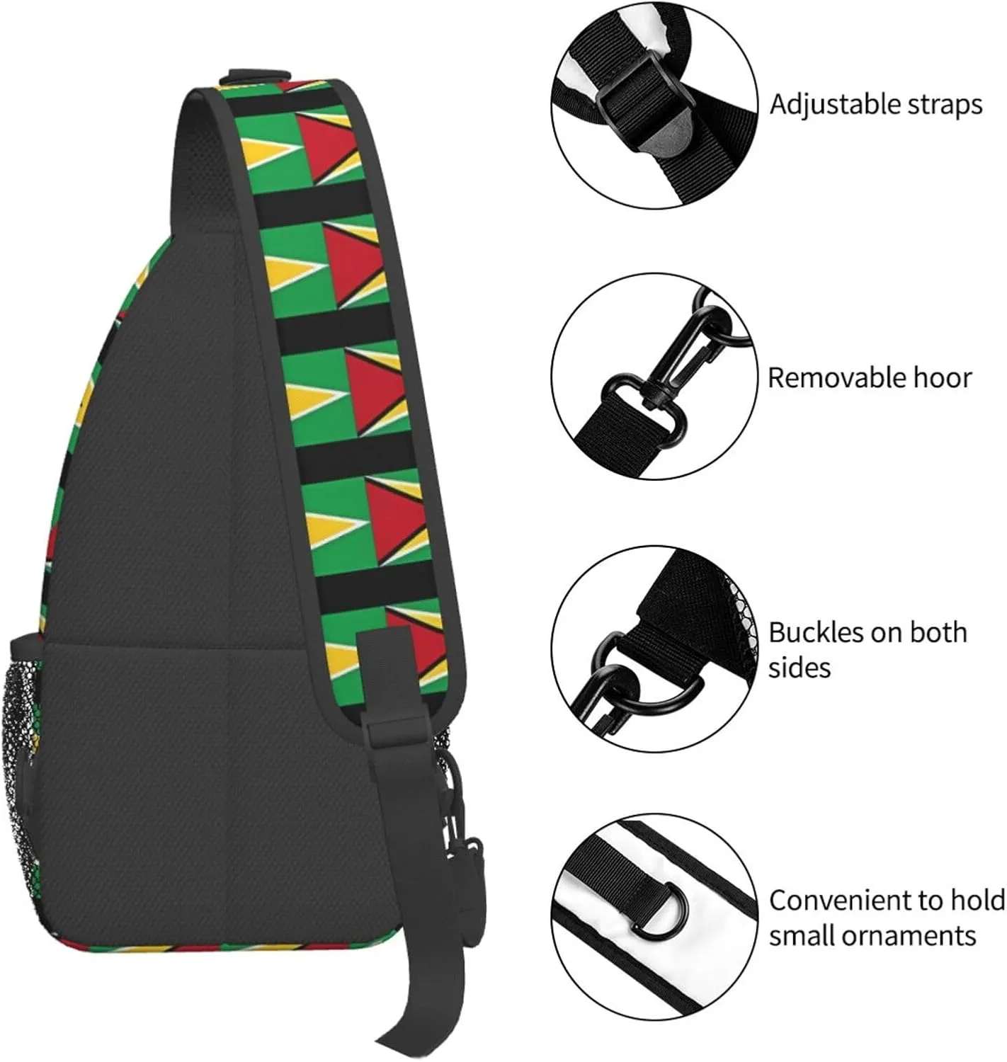 Chest Sling Bag Crossbody Shoulder Backpack Bag Gym Cycling Travel Hiking Daypack Cross Bag