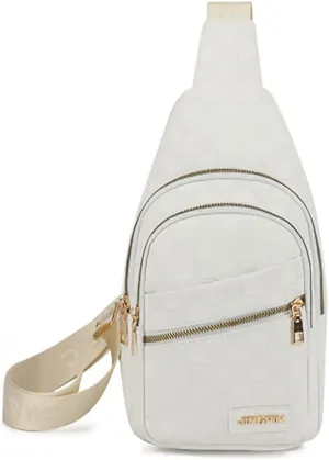 Chest Sling Bag Women Crossbody Shoulder Sling Backpack Checkered Chest Fanny Daypack Adjustable