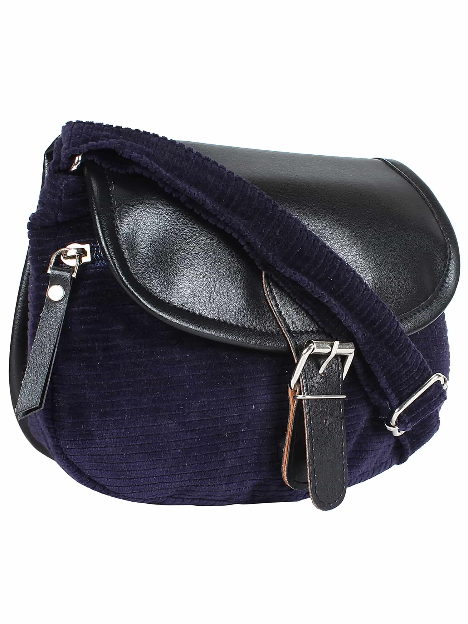 Classic Cotton & Leatherette Sling Bag
