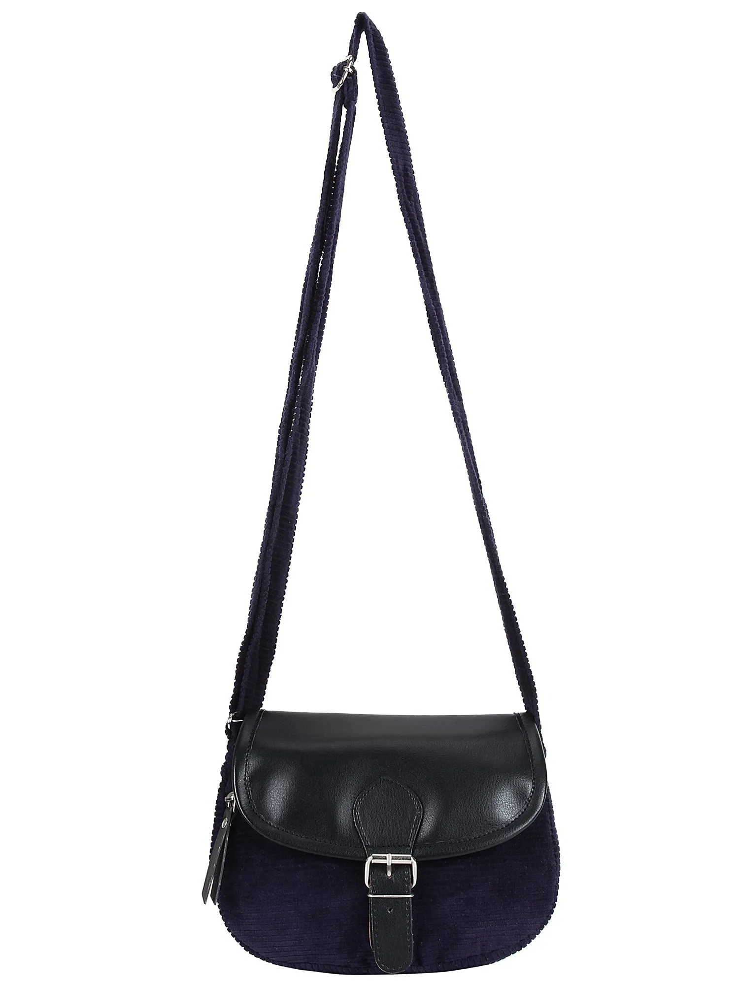 Classic Cotton & Leatherette Sling Bag