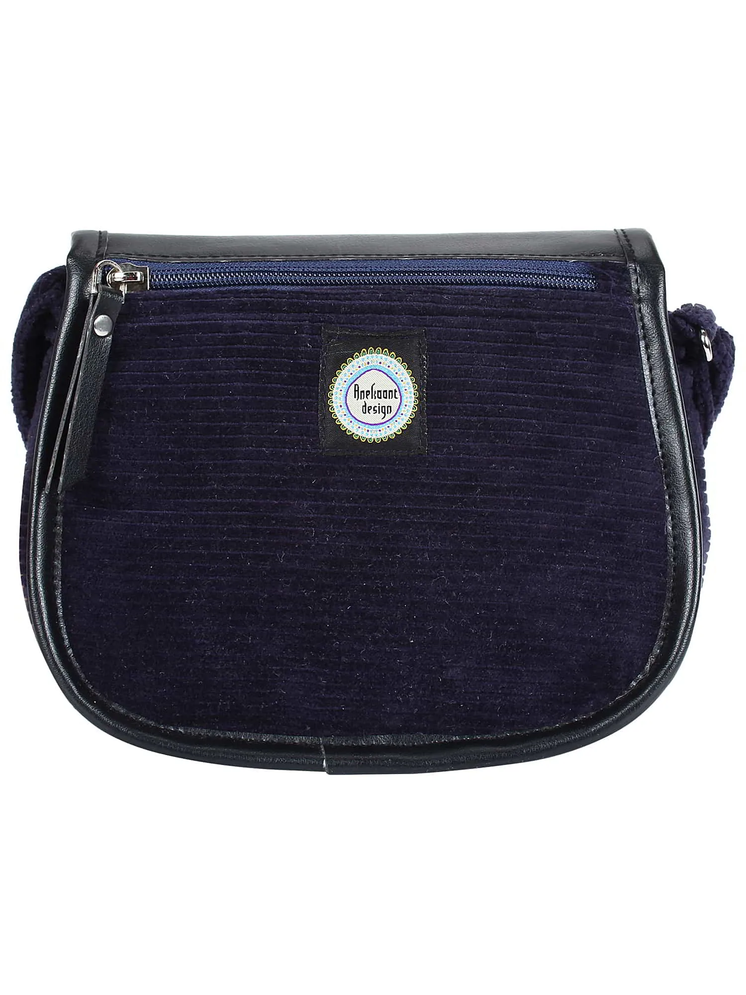 Classic Cotton & Leatherette Sling Bag