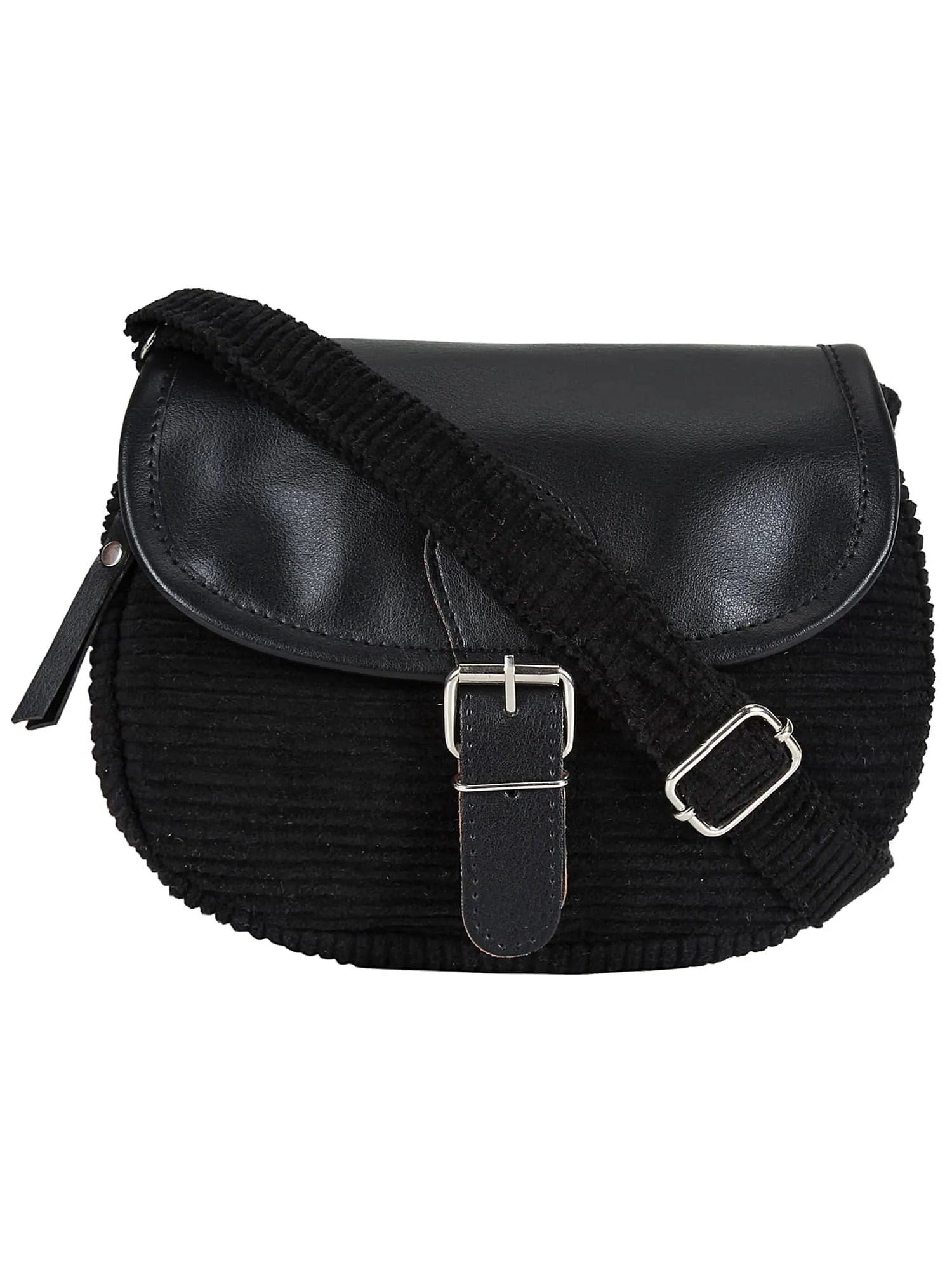 Classic Cotton & Leatherette Sling Bag