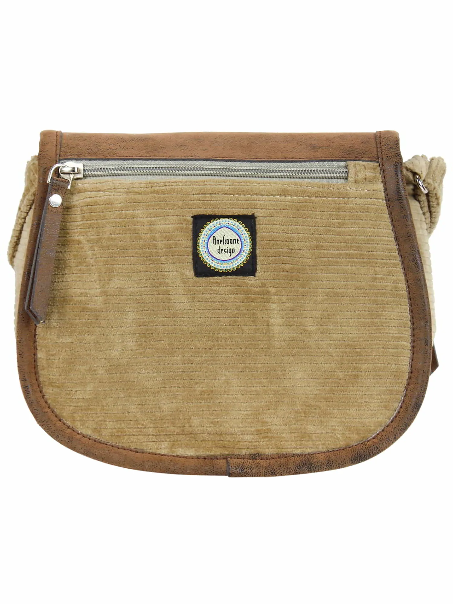 Classic Cotton & Leatherette Sling Bag
