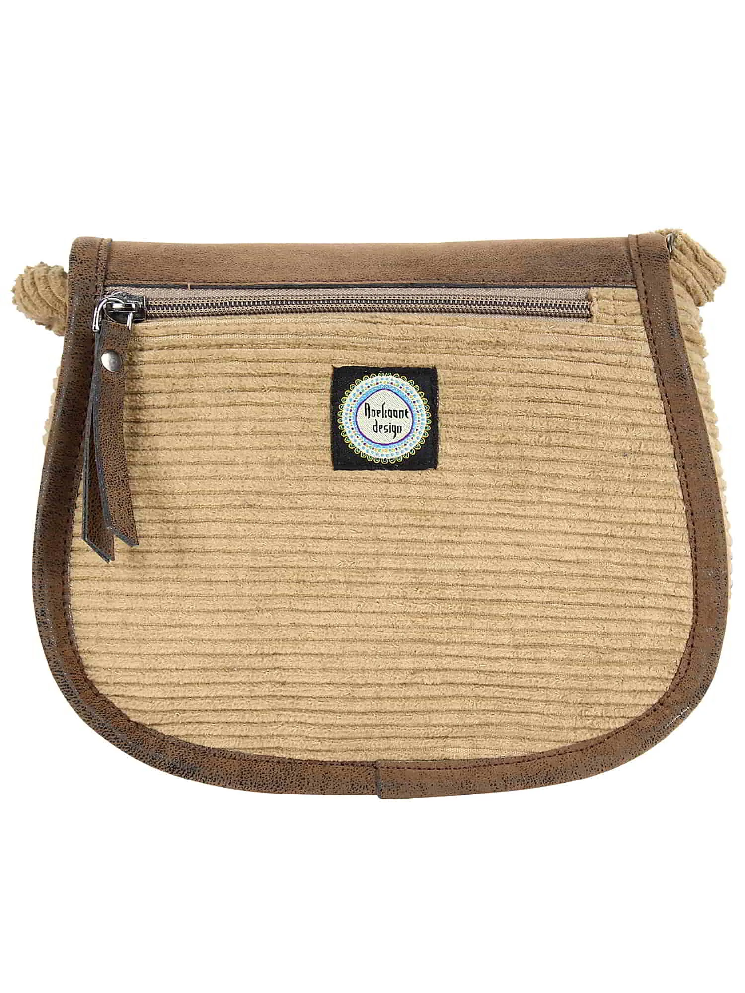 Classic Cotton & Leatherette Sling Bag