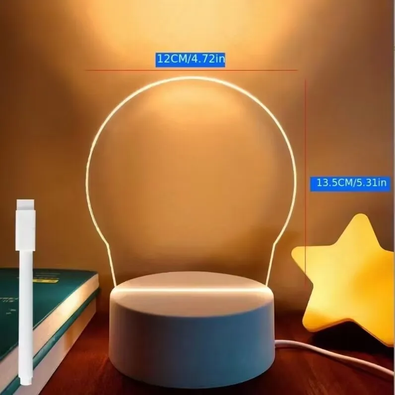 Clear Acrylic Memo Board: Pen Holder & Reminder