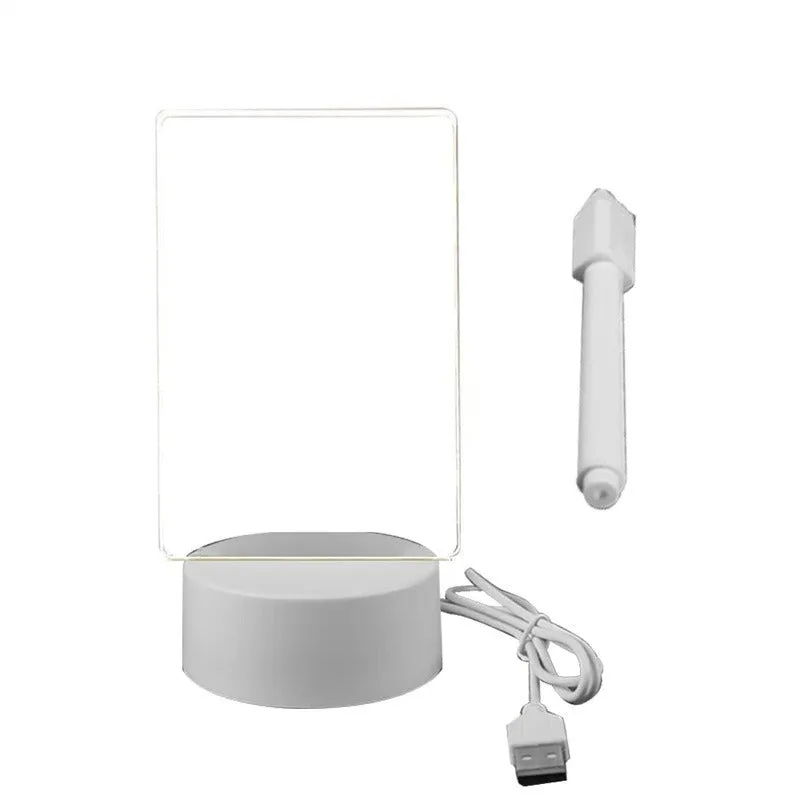 Clear Acrylic Memo Board: Pen Holder & Reminder