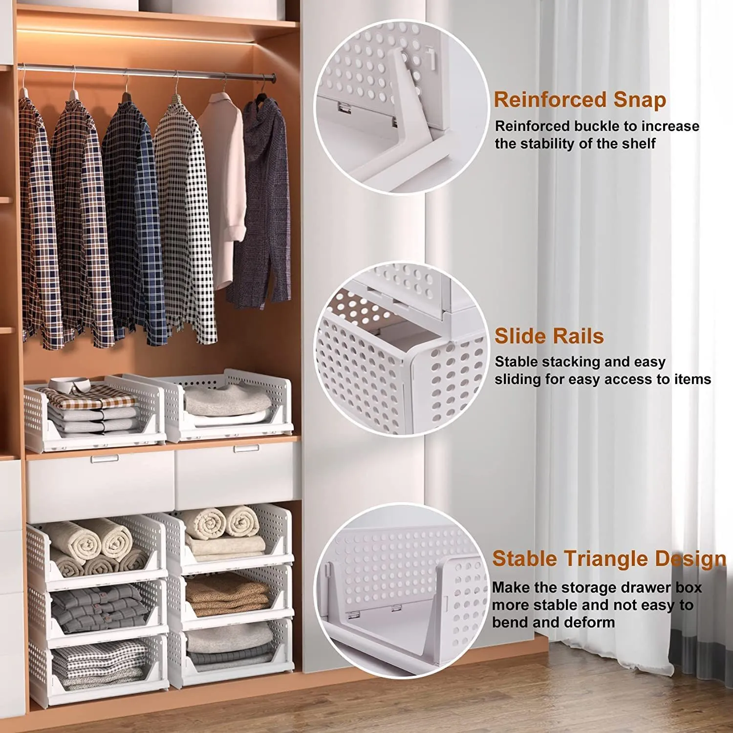 Clothes, Organizer Organizer Fully equipped Multi and Dual-purpose Drawer for for for Clothes Closet Drawer Stackable Cupboard Plastic Organizer Clothes 3 Organizer Layer Foldable Purpose Wardrobe