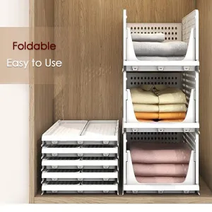 Clothes, Organizer Organizer Fully equipped Multi and Dual-purpose Drawer for for for Clothes Closet Drawer Stackable Cupboard Plastic Organizer Clothes 3 Organizer Layer Foldable Purpose Wardrobe