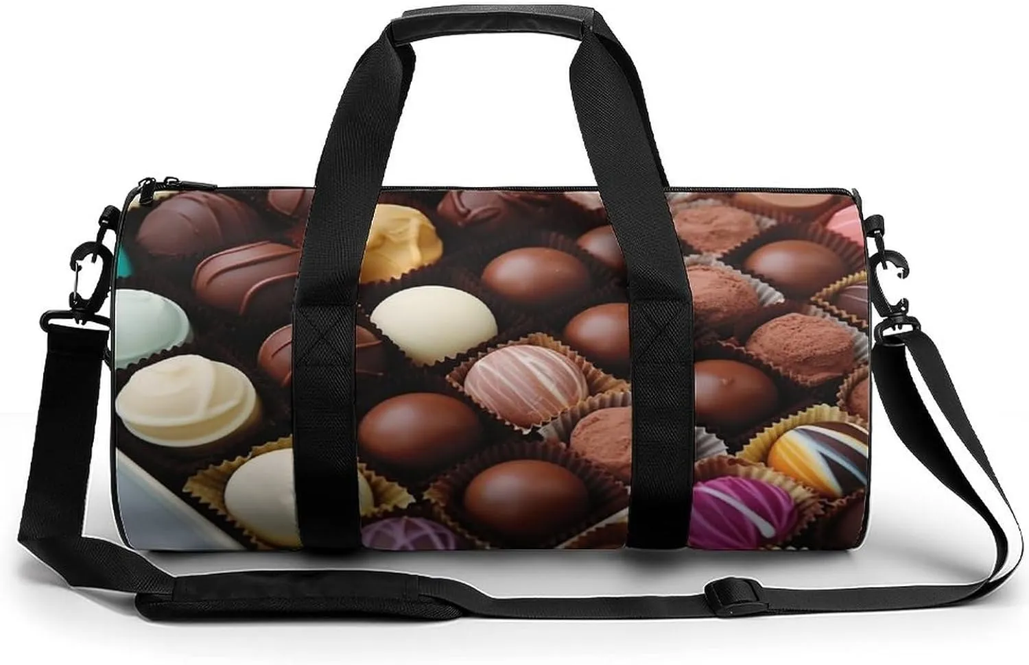 Color Chocolate Gym Bag Small Travel Duffle Bag with Compartment Carry On Weekender Bag for Women Men