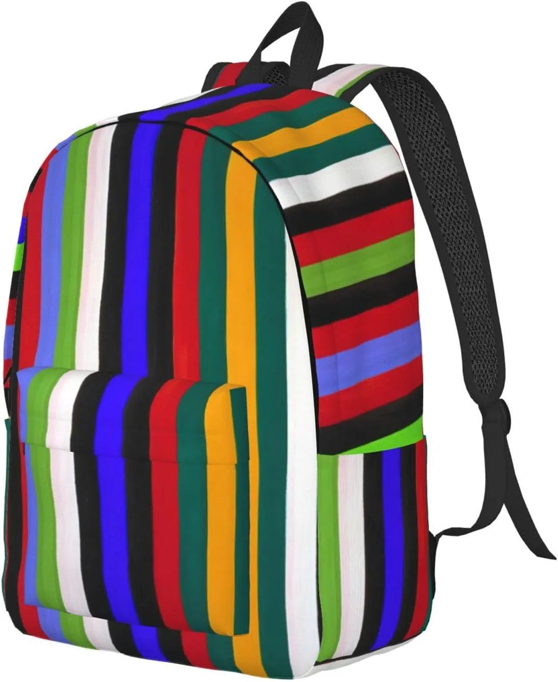 Colored Stripes print Duffel Bag, Lightweight Duffel Bag, Casual Backpack, 17.7 x 6.3 x 12.2 inches