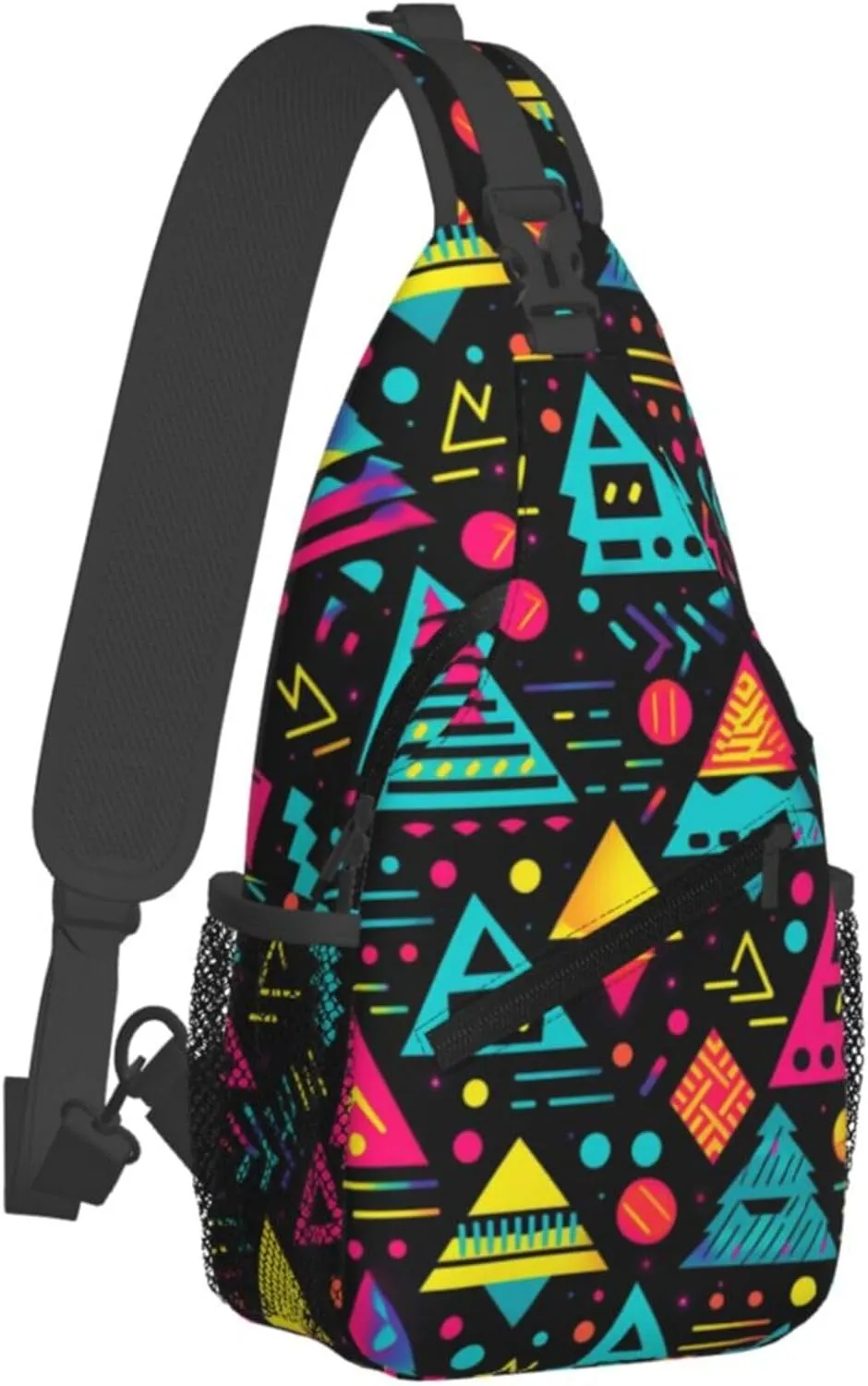 Colorful Pattern Sling Backpack Crossbody Bag, Chest Bag Daypack for Outdoors Hiking Traveling