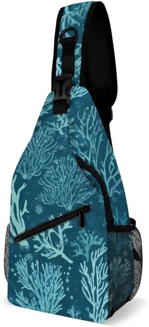 Colorful Spring Flowers Crossbody Bag, Sling Bag, Sling Backpack, Belt Bags for Travel Outdoors Hiking