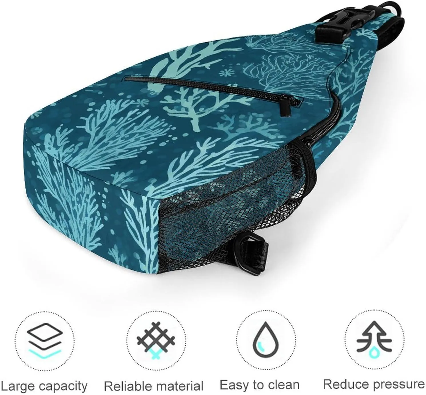 Colorful Spring Flowers Crossbody Bag, Sling Bag, Sling Backpack, Belt Bags for Travel Outdoors Hiking
