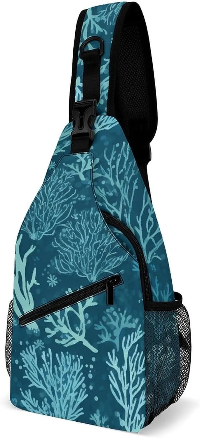 Colorful Spring Flowers Crossbody Bag, Sling Bag, Sling Backpack, Belt Bags for Travel Outdoors Hiking